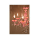 シャンデリア ピンク 姫系 ガーリー フェミニン 女の子 led対応 照明 おしゃれ ヨーロピアン 北欧 クラシック 上品 高級感 豪華 電気 【納期C】【akz-rosa-p6d-pink】