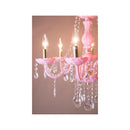 シャンデリア ピンク 姫系 ガーリー フェミニン 女の子 led対応 照明 おしゃれ ヨーロピアン 北欧 クラシック 上品 高級感 豪華 電気 【納期C】【akz-rosa-p6d-pink】