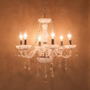 シャンデリア 白 ホワイト led対応 照明 おしゃれ ヨーロピアン 北欧 クラシック 上品 高級感 豪華 電気 吊下げ レトロ アンティーク 姫系 【納期C】【akz-rosa-p6d】