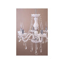 シャンデリア 白 ホワイト led対応 照明 おしゃれ ヨーロピアン 北欧 クラシック 上品 高級感 豪華 電気 吊下げ レトロ アンティーク 姫系 【納期C】【akz-rosa-p6d】