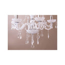 シャンデリア 白 ホワイト led対応 照明 おしゃれ ヨーロピアン 北欧 クラシック 上品 高級感 豪華 電気 吊下げ レトロ アンティーク 姫系 【納期C】【akz-rosa-p6d】