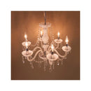 シャンデリア 白 ホワイト led対応 照明 おしゃれ ヨーロピアン 北欧 クラシック 上品 高級感 豪華 電気 吊下げ レトロ アンティーク 姫系 【納期C】【akz-rosa-p6d】