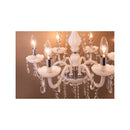 シャンデリア 白 ホワイト led対応 照明 おしゃれ ヨーロピアン 北欧 クラシック 上品 高級感 豪華 電気 吊下げ レトロ アンティーク 姫系 【納期C】【akz-rosa-p6d】