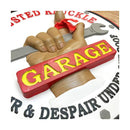 看板 サイン ボード ガレージ 車庫 駐車場 アメリカン 雑貨 円 丸 壁掛け おしゃれ おもしろ デザイン レンチ モチーフ ウォールプラッケ 【納期C】【akz-s0109】