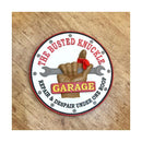 看板 サイン ボード ガレージ 車庫 駐車場 アメリカン 雑貨 円 丸 壁掛け おしゃれ おもしろ デザイン レンチ モチーフ ウォールプラッケ 【納期C】【akz-s0109】