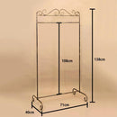 ハンガーラック アンティーク調 レトロ 雰囲気 おしゃれ ヨーロピアン 北欧 ガーリー 姫系 ロマンチック フェミニン かわいい コート スカート ハンガー 置き型 【納期C】【akz-sa885380】