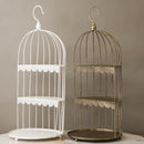 ディスプレイラック コレクショントレー ラック トレイ 収納 棚 3段 アンティーク調 バードケージ風 鳥カゴ風 鳥籠デザイン 鳥かごみたいな 鳥篭調 ヨーロピアン 【納期C】【akz-sa993224-3】
