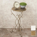 カフェテーブル サイドテーブル アンティーク調 レトロ おしゃれ ヨーロピアン 北欧 おしゃれ 猫脚 クラシカル 円形 天板 丸型 白 ホワイト ゴールド 【納期C】【akz-sa993260】