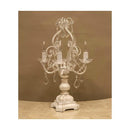 テーブルライト LED 対応 ガラス シャンデリア ４灯 テーブルランプ おしゃれ ヨーロピアン ゴージャス 豪華 フェミニン レトロ 北欧 アンティーク調 照明 卓上 【納期C】【akz-sdl1248】