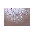 シャンデリア 6灯 led 照明 天井 吊下げ シルバー クリスタル ガラス おしゃれ 北欧 ガーリー ヨーロピアン 高級感 姫系 スタイリッシュ 【納期C】【akz-tessi-p6d】