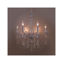 シャンデリア 6灯 led 照明 天井 吊下げ シルバー クリスタル ガラス おしゃれ 北欧 ガーリー ヨーロピアン 高級感 姫系 スタイリッシュ 【納期C】【akz-tessi-p6d】