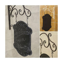 サインボード 看板 黒板 両面 ヨーロピアン イギリス 英国調 おしゃれ 屋外 エクステリア 店頭 カフェ レストラン ウェルカムボード 壁掛け ウォールラック 【納期C】【akz-th02099】