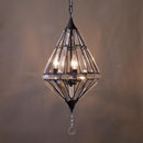 シャンデリア おしゃれ クリスタル デザイン かっこいい 珍しい 変わった 形 北欧 モダン 天井 吊り下げ 照明 ペンダントライト ブラック 【納期C】【akz-tp08895-3-hb】