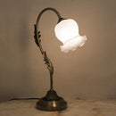 テーブルランプ クラシカル 北欧 ヨーロピアン おしゃれ レトロ アンティーク調 テーブルライト 照明 花型 デザイン アイアン シェード 卓上 デスクライト 【納期C】【akz-yg18207-1t】