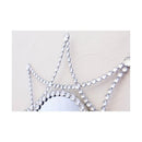 鏡 壁掛け ミラー 壁面 ウォールミラー おしゃれ 星型 ガーリー 姫系 インテリア ロマンチック かわいい スタイリッシュ きらきら ビーズ 【納期C】【akz-ygz19-0466】