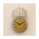 壁時計 壁掛け ティアラ モチーフ デザイン 北欧 ヨーロピアン おしゃれ ガーリー 姫系 ロマン かわいい ウォールクロック クラシック 【納期C】【akz-ygz19-0765】