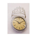 壁時計 壁掛け ティアラ モチーフ デザイン 北欧 ヨーロピアン おしゃれ ガーリー 姫系 ロマン かわいい ウォールクロック クラシック 【納期C】【akz-ygz19-0765】