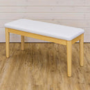 ダイニングベンチ 北欧 白 ホワイト レザー おしゃれ 椅子 室内用 ベンチ チェアー ナチュラル カフェ風 カントリー 家具 【納期B】【axs86】