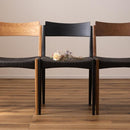 ダイニングチェア 椅子 おしゃれ 完成品 1脚 単品 デザイン 北欧 ナチュラル カフェ風 座面 背もたれ 肘掛けなし シンプル 木製 座面 黒 ブラック アメリカン 【納期A】【azm-ace-77】