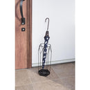 傘たて 傘立て おしゃれ アンティーク調 モダン スタイリッシュ 外 屋内 玄関 スチール 芸術的 アート コンパクト スリム 黒 トレー トレイ 水受け皿 取り外し可 【納期B】【azm-akb-436】