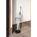 傘たて 傘立て おしゃれ アンティーク調 モダン スタイリッシュ 外 屋内 玄関 スチール 芸術的 アート コンパクト スリム 黒 トレー トレイ 水受け皿 取り外し可 【納期B】【azm-akb-436】