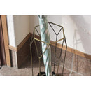 傘たて 傘立て おしゃれ アンティーク調 モダン スタイリッシュ 外 屋内 玄関 スチール 芸術的 アート コンパクト スリム 黒 トレー トレイ 水受け皿 取り外し可 【納期B】【azm-akb-436】