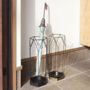 傘たて 傘立て おしゃれ アンティーク調 モダン スタイリッシュ 外 屋内 玄関 スチール 芸術的 アート コンパクト スリム 黒 トレー トレイ 水受け皿 取り外し可 【納期B】【azm-akb-436】