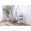 ワゴン 3段 ラック キャスターつき リビング 収納 棚 玄関 収納ラック ランドリー リビング おしゃれ スタイリッシュ スチールラック 【納期B】【azm-akb-438】