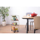 ワゴン 3段 ラック キャスターつき リビング 収納 棚 玄関 収納ラック ランドリー リビング おしゃれ スタイリッシュ スチールラック 【納期B】【azm-akb-438】