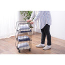 ワゴン 3段 ラック キャスターつき リビング 収納 棚 玄関 収納ラック ランドリー リビング おしゃれ スタイリッシュ スチールラック 【納期B】【azm-akb-438】