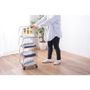 収納ワゴン 4段 キャスター付きラック リビング 棚 収納ラック 収納棚 ランドリー リビング スチールラック スタイリッシュ おしゃれ インダストリアル 【納期B】【azm-akb-439】