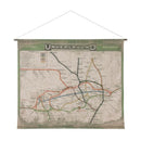 タペストリー 壁掛け おしゃれ アンティーク レトロ 古い 加工 路線図 地図 イギリス ロンドン インテリア 壁面 仕切り 【納期B】【azm-art-119】