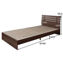 ベッドフレーム すのこ コンセント付き シングル 宮棚 【納期A】【azm-b-80s-br】