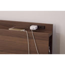 ベッドフレーム すのこ コンセント付き シングル ヘッドボード シングル 収納スペース 【納期A】【azm-b-81s-br】