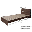 ベッドフレーム すのこ コンセント付き シングル ヘッドボード シングル 収納スペース 【納期A】【azm-b-81s-br】