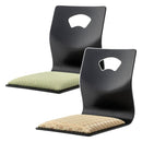 スツール 座椅子 取っ手 持ち手 背もたれ 和柄 和室 和風 座敷 法事 仏事 重ねられる スタッキング 椅子 【納期A】【azm-bc-113】