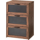 フラップチェスト チェスト 三段 おしゃれ 棚 小物収納 レトロデザイン 北欧 【納期A】【azm-ccr-107】