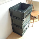 収納ボックス 大型 おしゃれ グリッドコンテナ 蓋つき 収納 折畳み 薄型 かっこいい アメリカン リビング ガレージ 【納期B】【azm-cf-s51nr】