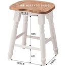 スツール 椅子 腰掛け チェア 木製 天然木 パイン材 姫系 白 ホワイト 家具 脚 ナチュラル カントリー 北欧 カジュアル かわいい おしゃれ インテリア 【納期B】【azm-cfs-213】