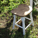 スツール 椅子 腰掛け チェア 木製 天然木 パイン材 姫系 白 ホワイト 家具 脚 ナチュラル カントリー 北欧 カジュアル かわいい おしゃれ インテリア 【納期B】【azm-cfs-213】