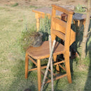 ダイニングチェア 1脚 単品 北欧 おしゃれ 椅子 天然木 木製 肘なし レトロ 高級感 重厚感 ナチュラル カントリー クラシック 背もたれ 収納スペース 小物入れ 【納期A】【azm-cfs-770】