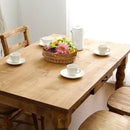 ダイニングテーブル カントリー調 引き出し付き 天然木製 装飾 脚 【納期A】【azm-cfs-771】