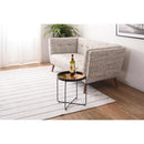 サイドテーブル ナイトテーブル 折り畳み 折りたたみ ラウンドテーブル トレー ミラー 鏡 天板 壁掛け ソファサイド ベッドサイド 丸型 おしゃれ 高級感 円形 【納期B】【azm-cir-501】