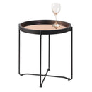 サイドテーブル ナイトテーブル 折り畳み 折りたたみ ラウンドテーブル トレー ミラー 鏡 天板 壁掛け ソファサイド ベッドサイド 丸型 おしゃれ 高級感 円形 【納期B】【azm-cir-501】