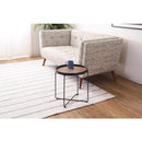 サイドテーブル ナイトテーブル 折り畳み 折りたたみ ラウンドテーブル トレー ミラー 鏡 天板 壁掛け ソファサイド ベッドサイド 丸型 おしゃれ 高級感 円形 【納期B】【azm-cir-501】