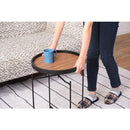 サイドテーブル ナイトテーブル 折り畳み 折りたたみ ラウンドテーブル トレー ミラー 鏡 天板 壁掛け ソファサイド ベッドサイド 丸型 おしゃれ 高級感 円形 【納期B】【azm-cir-501】