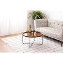 ラウンドトレーテーブル 円形 天板 鏡 ミラー サイドテーブル ナイトテーブル 折りたたみ 折り畳み 天板取り外し ソファサイド ベッドサイド 丸型 高級感 【納期A】【azm-cir-502】