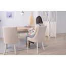 椅子 ダイニングチェア 姫系 おしゃれ プリンセス かわいい チェアー ガーリー 可愛い フェミニン クラシック ヨーロピアン 北欧 ベージュ グレー ピンク 【納期A】【azm-cl-471be】