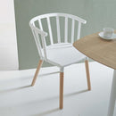 ダイニングチェア 1脚 単品 北欧 おしゃれ デザイン モダン スタイリッシュ シンプル グレー ブルー 青 ホワイト 白 椅子 背もたれ 木製 脚 【納期A】【azm-cl-483】