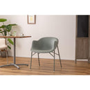 ダイニングチェア 北欧 アームチェア 1人掛け カーブ デザイン 肘掛け ひじ掛け 肘付き おしゃれ 湾曲 くすみ アースカラー カフェ風 椅子 ベージュ グリーン 緑 【納期A】【azm-cl-489】